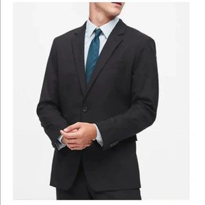 Banana Republic Standard Solid Italian Wool Suit Jacket size 50R Charcoal Black